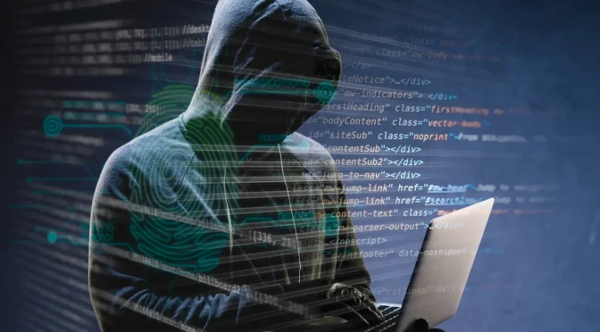Hacker realizando um ataque contra uma empresa com o objetivo de promover um vazamento de dados